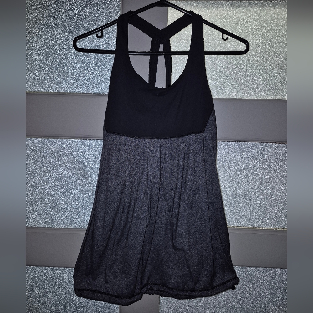 Lululemon Athletica Black and Charcoal Tank Top